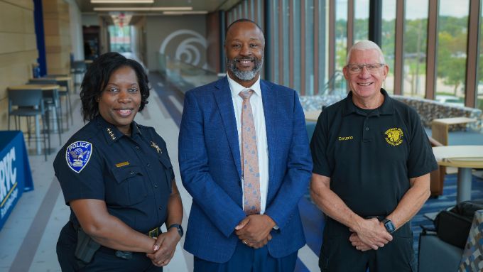 Chief Redd, President Spearman and Sheriff Caruana