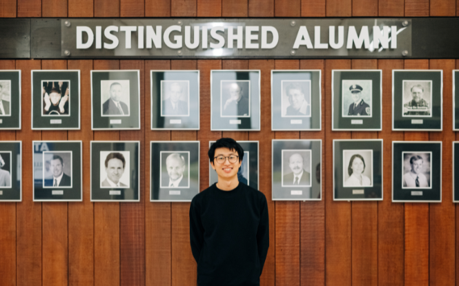 Bing Liu pictured by RVC Distinguished Alumni Wall