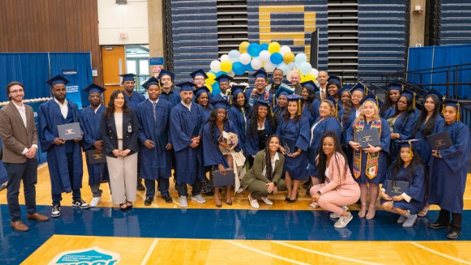 WEI graduates celebrating with program leaders